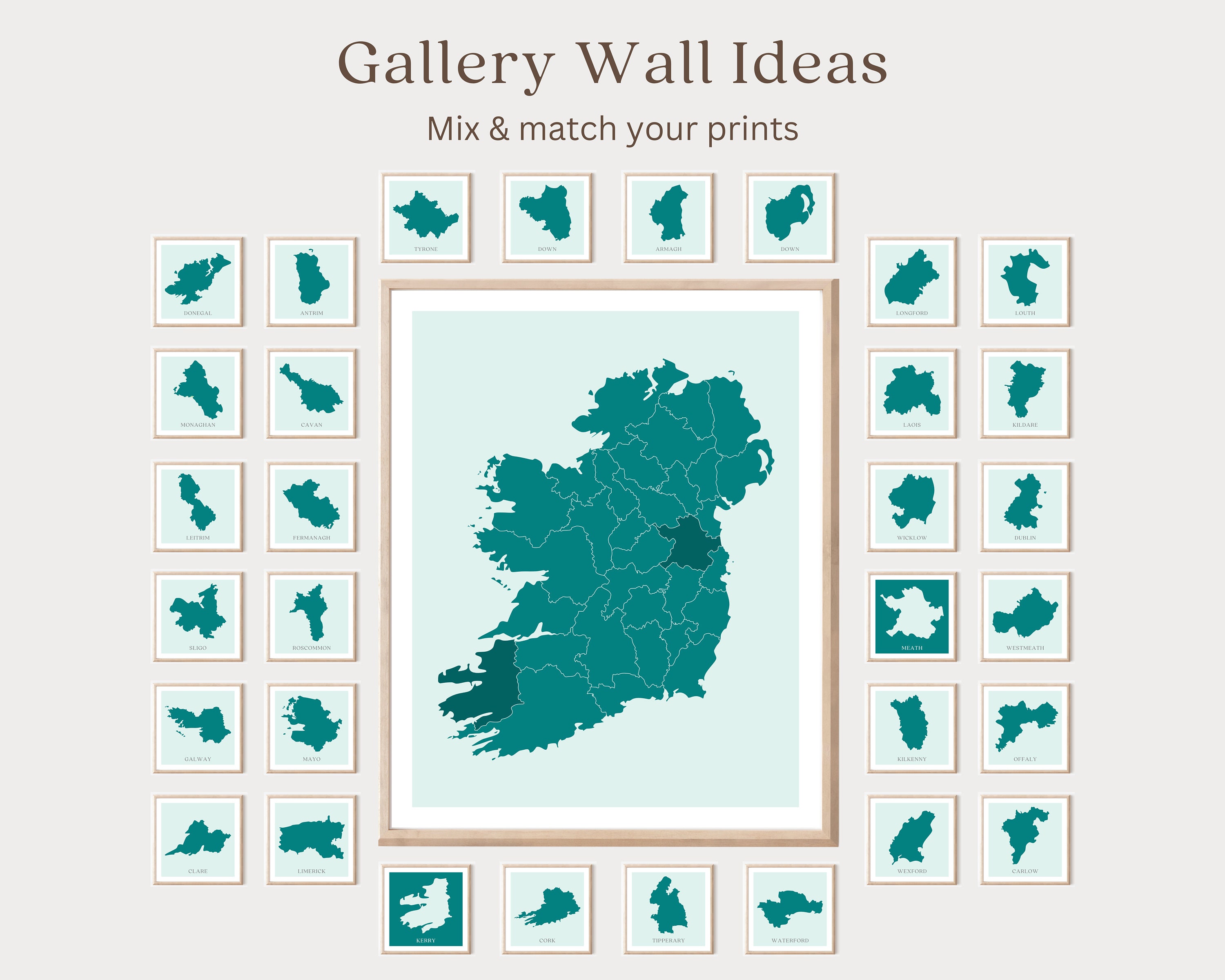 map of the irish counties