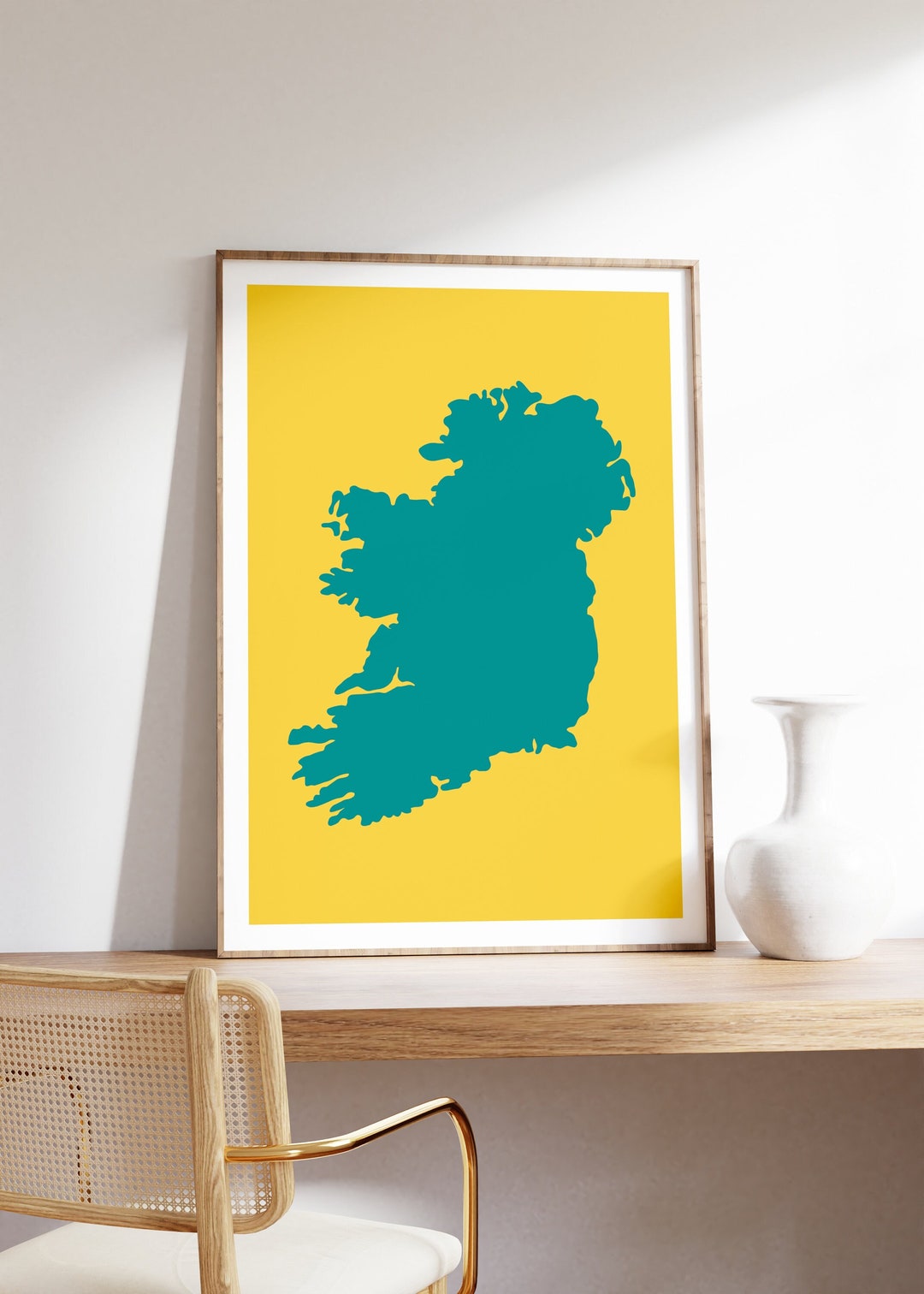 Map of Ireland Printable, Irish Abroad Wall Art Gift, Leaving Ireland