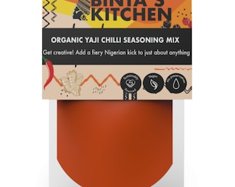 Organic Chilli Seasoning Vegan | Blend of Salt, Spices and Chilli | Extra Hot | No Artificial Colours or Flavours | Nigeria | 50g