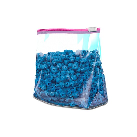 FREDBETT Slider Freezer Storage Bags With Expandable Bottom 