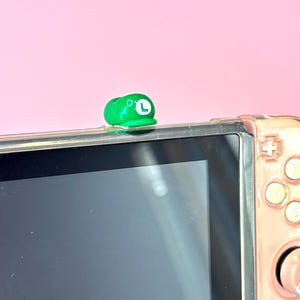Green Plumber Hat Charm | Cute Handmade Console Accessory | Fan-Inspired Gaming Plug