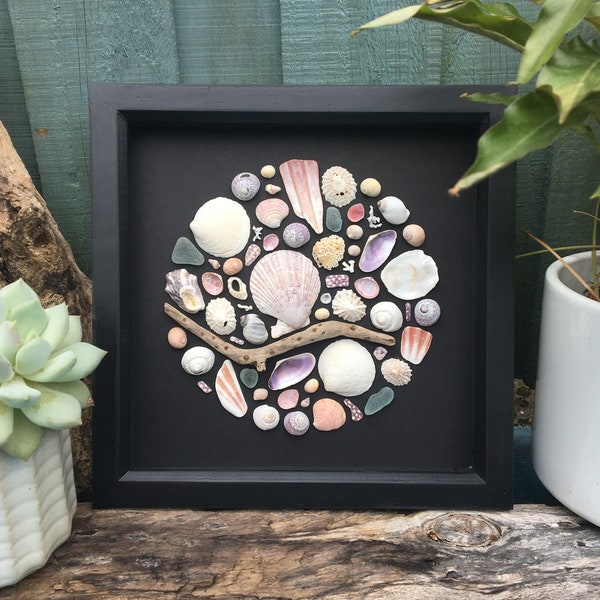 A little Rockpool in Pastel, Coastal Art, Shell art, Beach Decor, Coastal wall decor, Seaside decor, Beach decor, Nature art, Coastal chic