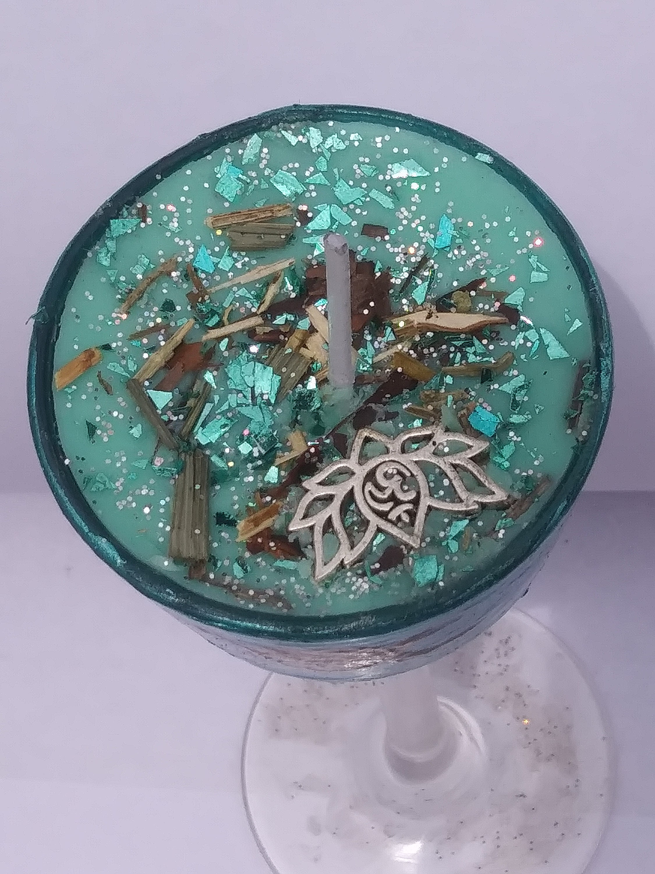 Healing Intention candle. Spell candle. Herbs. Crystals. Etsy