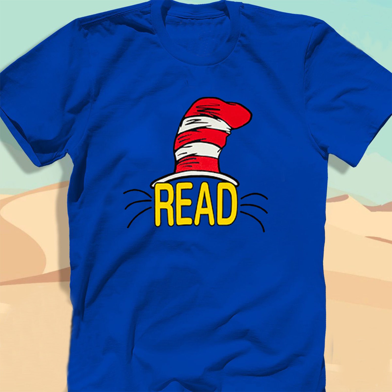 Dr. Seuss Read Cat In Hat Tee Shirt Pro Dr Seuss Shirt So Etsy