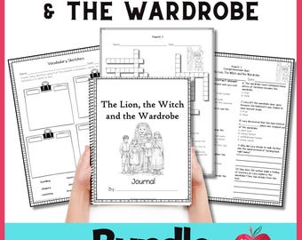 Paquete de estudio de novela "El armario de la bruja y el león" / Cuestionarios de vocabulario, ejercicios de lectura y comprensión lectora para grados 4.º a 7.º