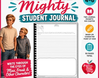 Freak the Mighty Journal Writing Prompts | Character Point of View Novel Study Resource