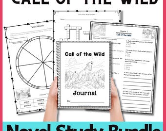 Call of the Wild Novel Study Bundle | Quizzes Journal Vocabulary Activities | Reading Comprehension Printable | Middle School ELA