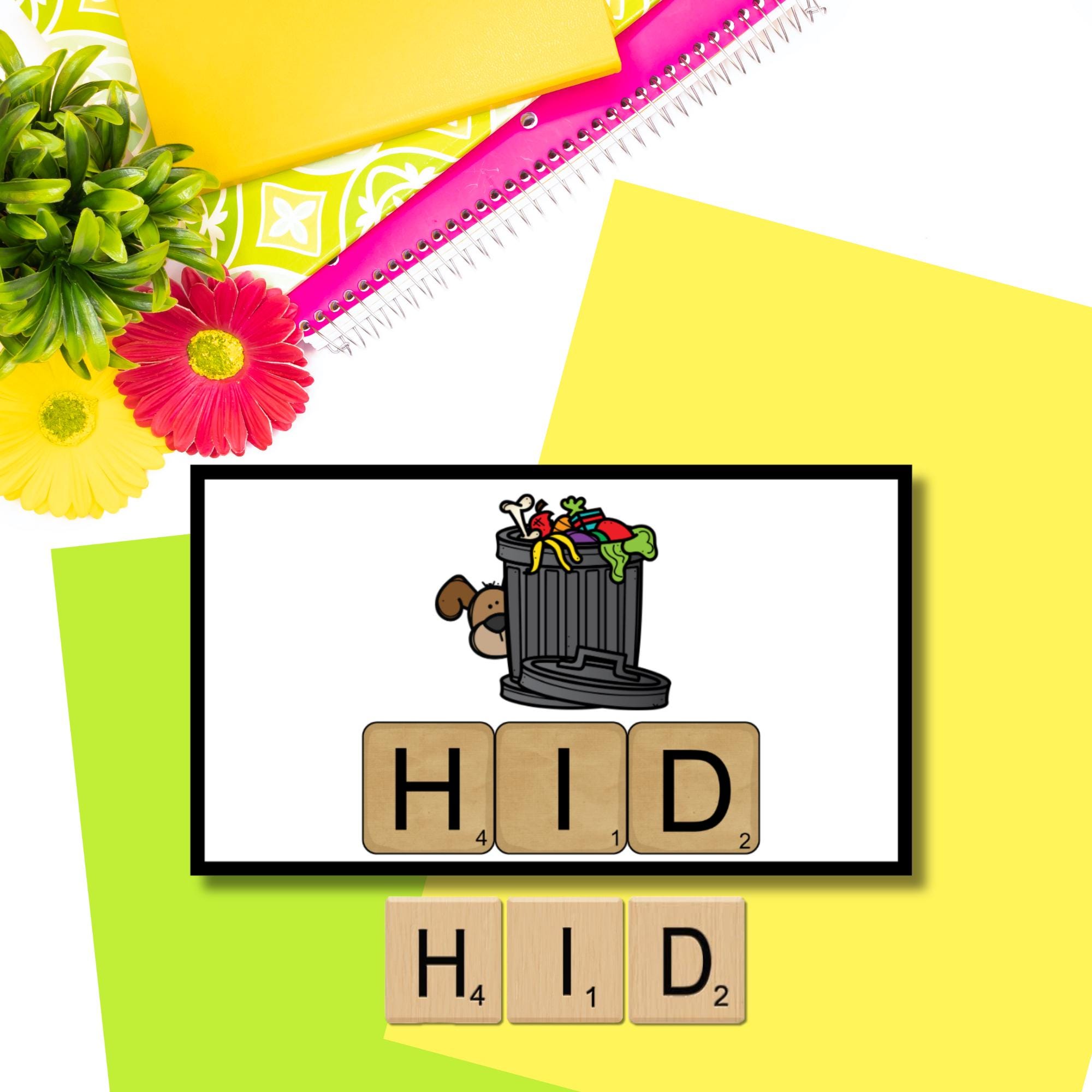 Short Vowel I CVC Word Cards | Phonics Building Tiles | Science Reading ...