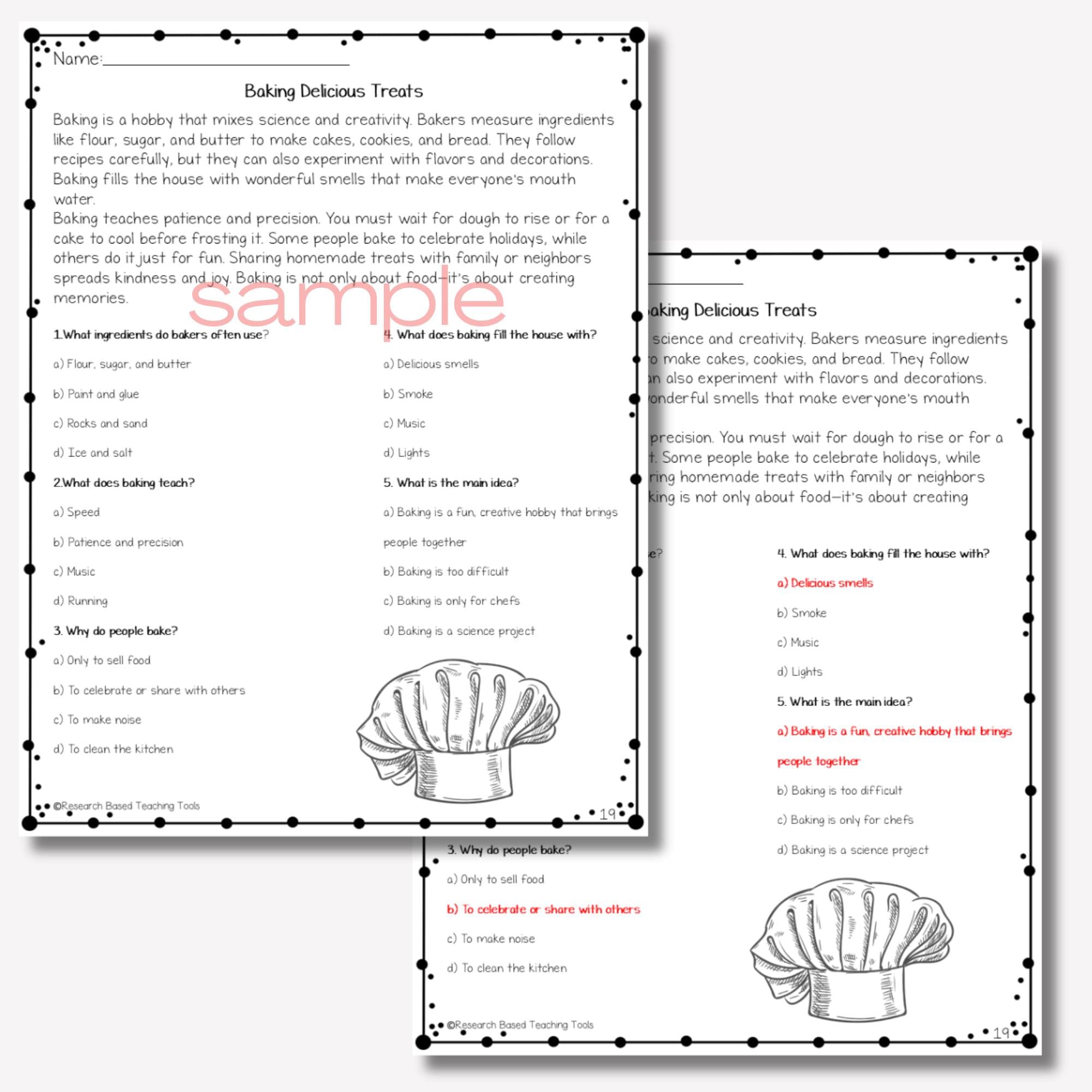 4th Grade Reading Comprehension Passages With Questions & Answer Keys ...