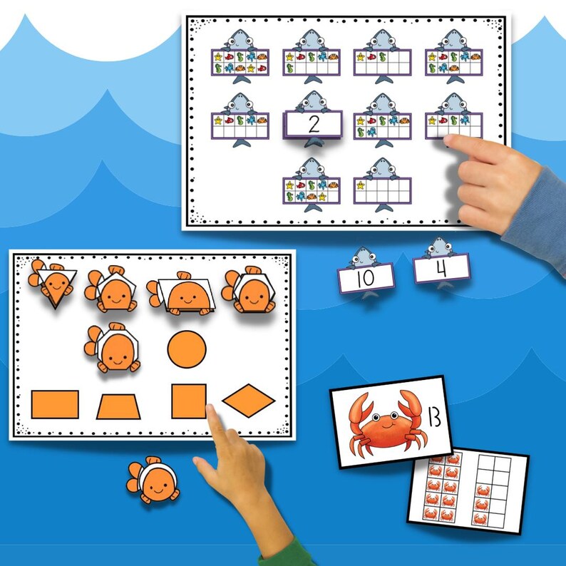Ocean Adventure Math Kit: Counting, Shapes and Motor Skills for ...