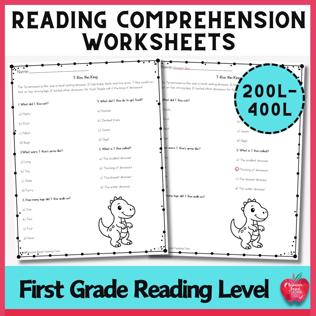 First Grade Reading Comprehension Worksheets - 20 ELA Activities ...