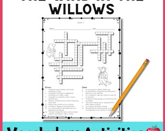 Wind in the Willows Vocabulary Activities, Games, Word Study Printables