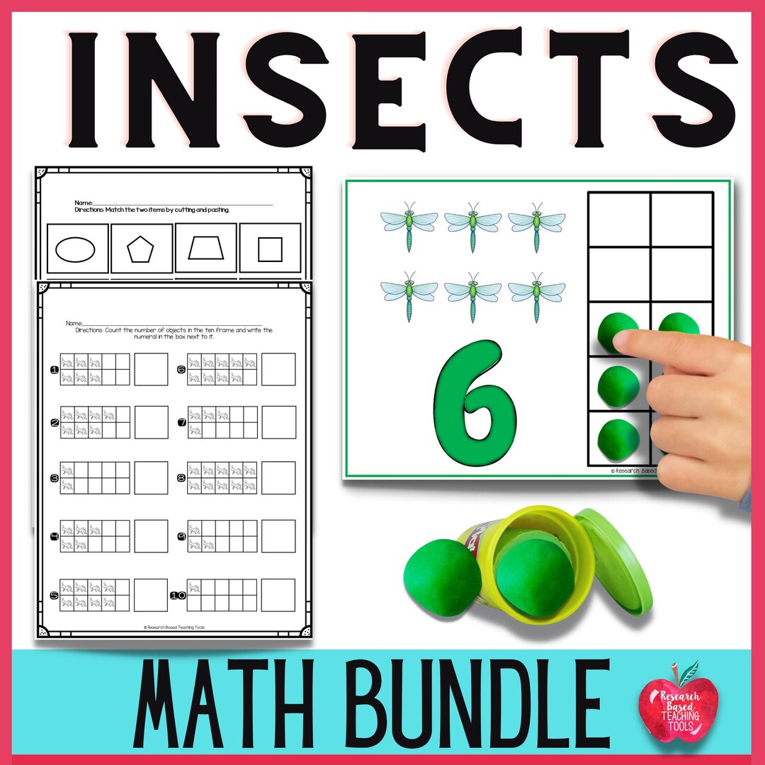 Activity Math Insect Kids Insect-themed Math Bundle: Early Learning Activities for Preschool ...