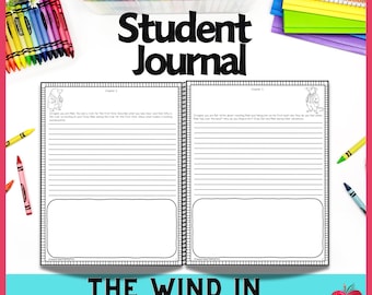 Wind in the Willows Novel Study, Reading Journal, Writing Prompts, PDF