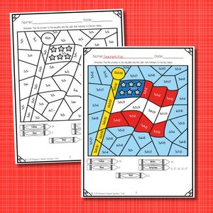 Flag Multiplication Math MLK Jr. Multiplication Color-by-number: Educational Math Worksheets for ...