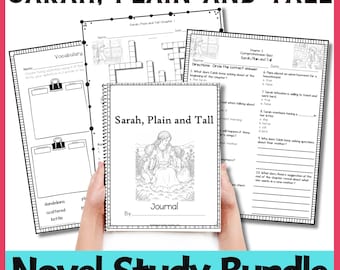 Sarah Plain and Tall Novel Study Bundle: Quizzes, Journal, Vocabulary Activities, Reading Comprehension Worksheets 3rd-5th Grade