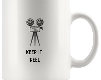 Funny Director Mug, Film Mug, Director gift, Keep It Reel, Movie Mug, Film Making Mug