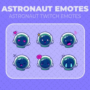 Twitch emotes / Astronauta Twitch Emotes / Astronauta Twitch Emotes / Emotes para streamers