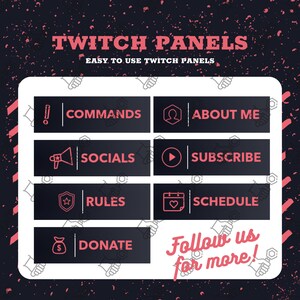 グランジ スタイルの Twitch パネル | ピクセル Twitch パネル | ゲーム Twitch パネル