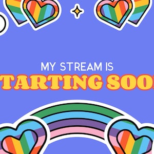 Le flux LGBTQI+ commence bientôt | | de diapositives animées bannière animée Twitch | Bannière personnalisée personnalisée