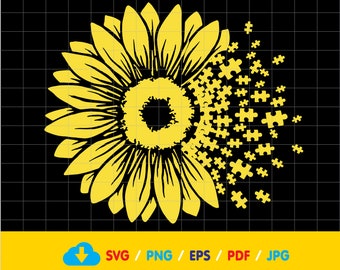 Download Autism Sunflower Svg Etsy