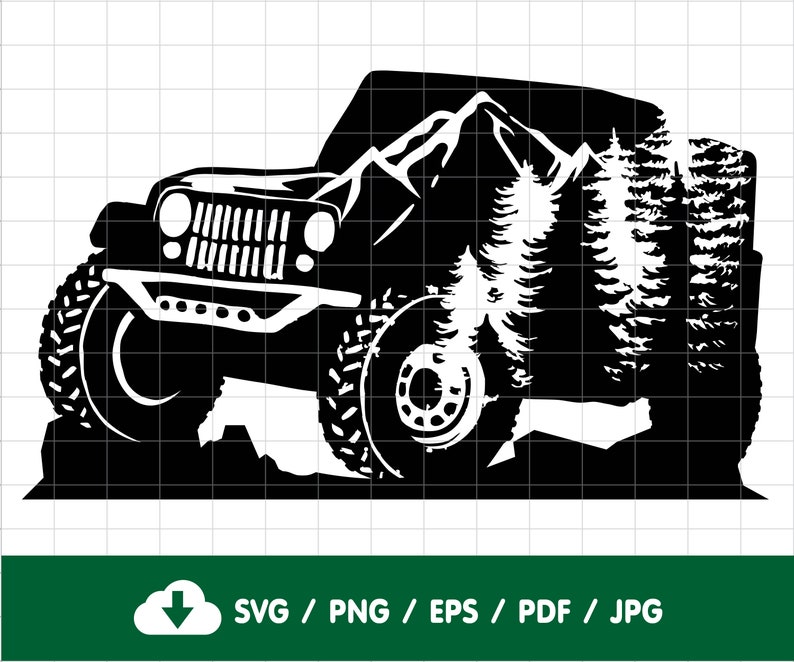Download Jeep SVG Jeep With Mountain and Tree SVG & PNG Files For ...