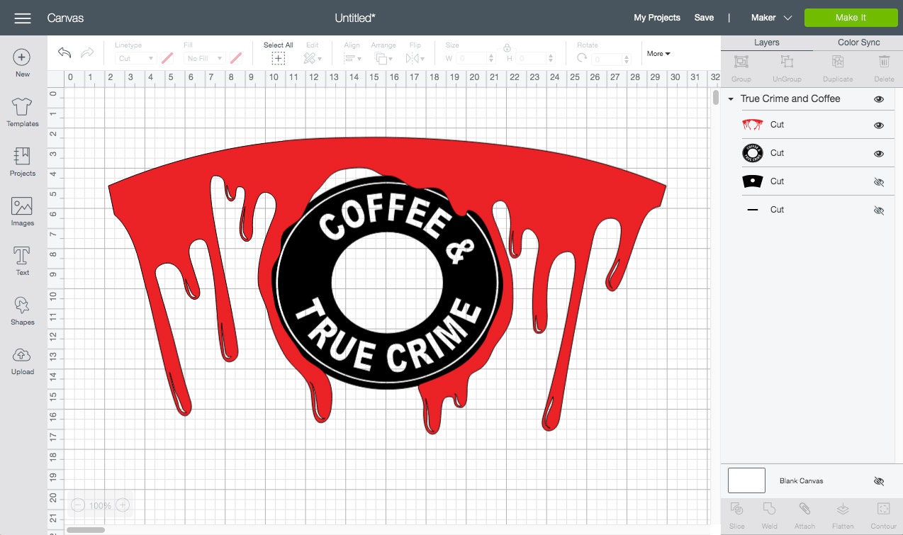 Blood Drip Starbucks Cup SVG Coffee and True Crime Full Wrap | Etsy