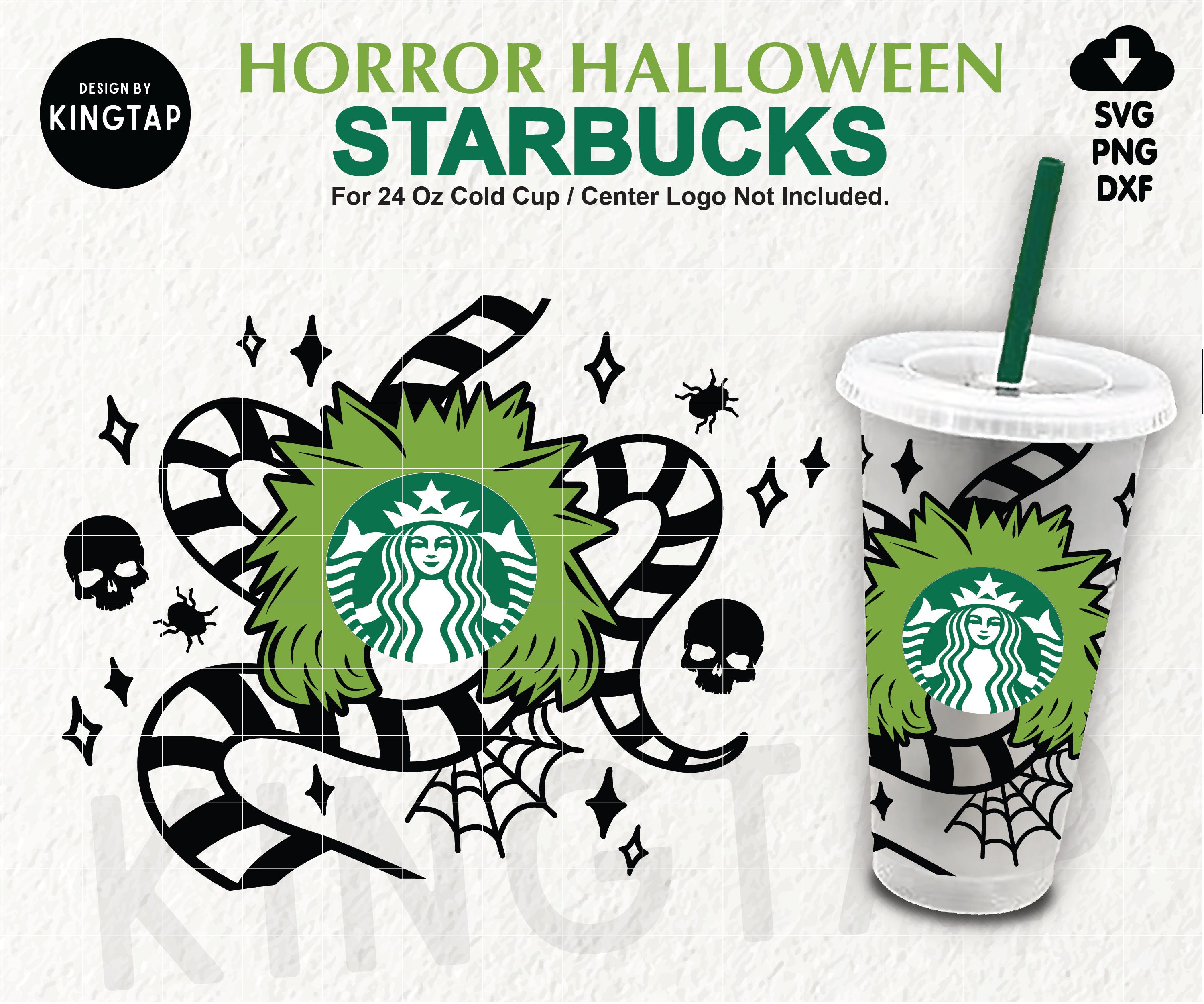 Inspired by Beetlejuice Starbucks Cup svg Full Wrap Horror svg For Ha…