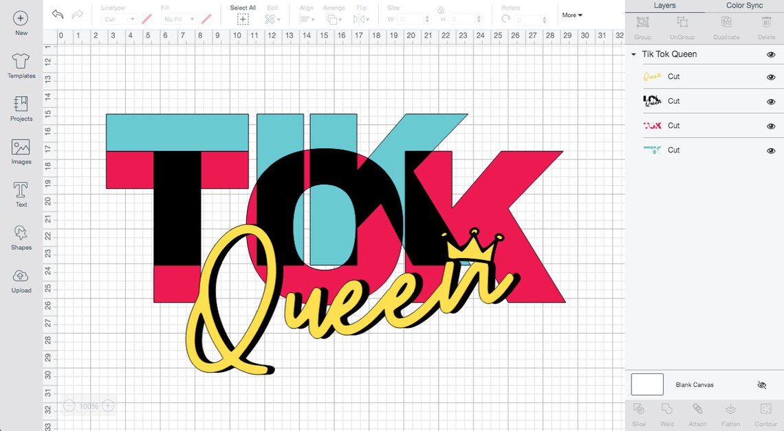 Download Tik Tok Queen SVG Tik Tok Birthday Shirt Files For Cricut ...