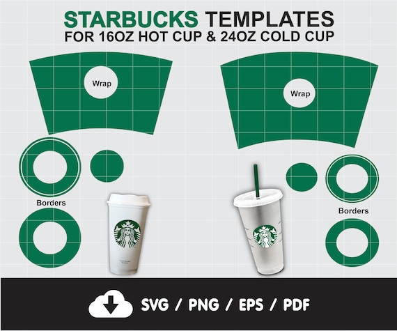 Download Starbucks Cup Full Wrap Template For Starbucks Venti Cold Cup Etsy