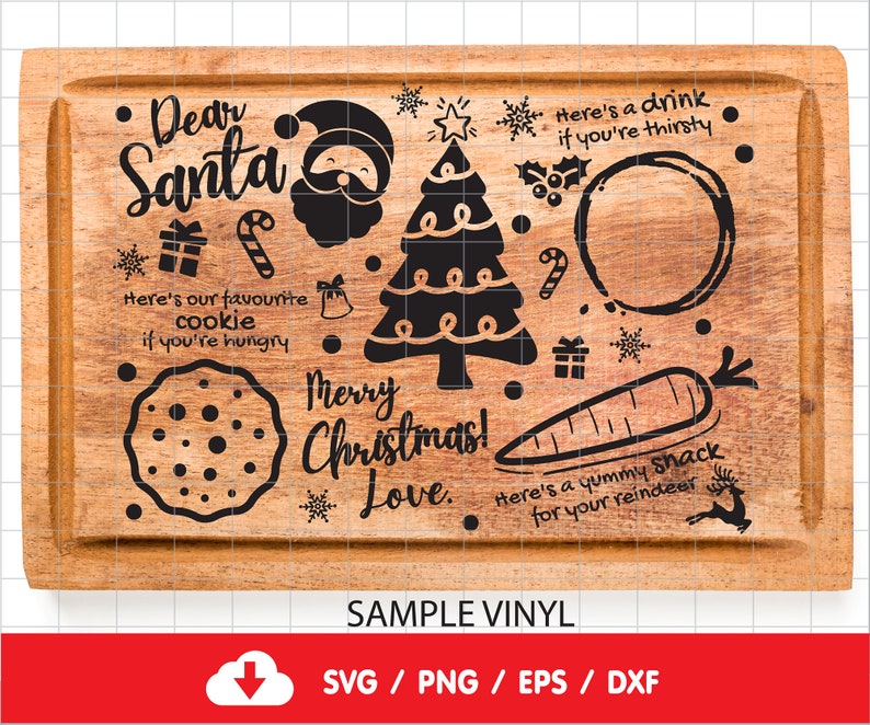 Download Christmas Santa Tray SVG Bundle Cookies for Santa Plate ...