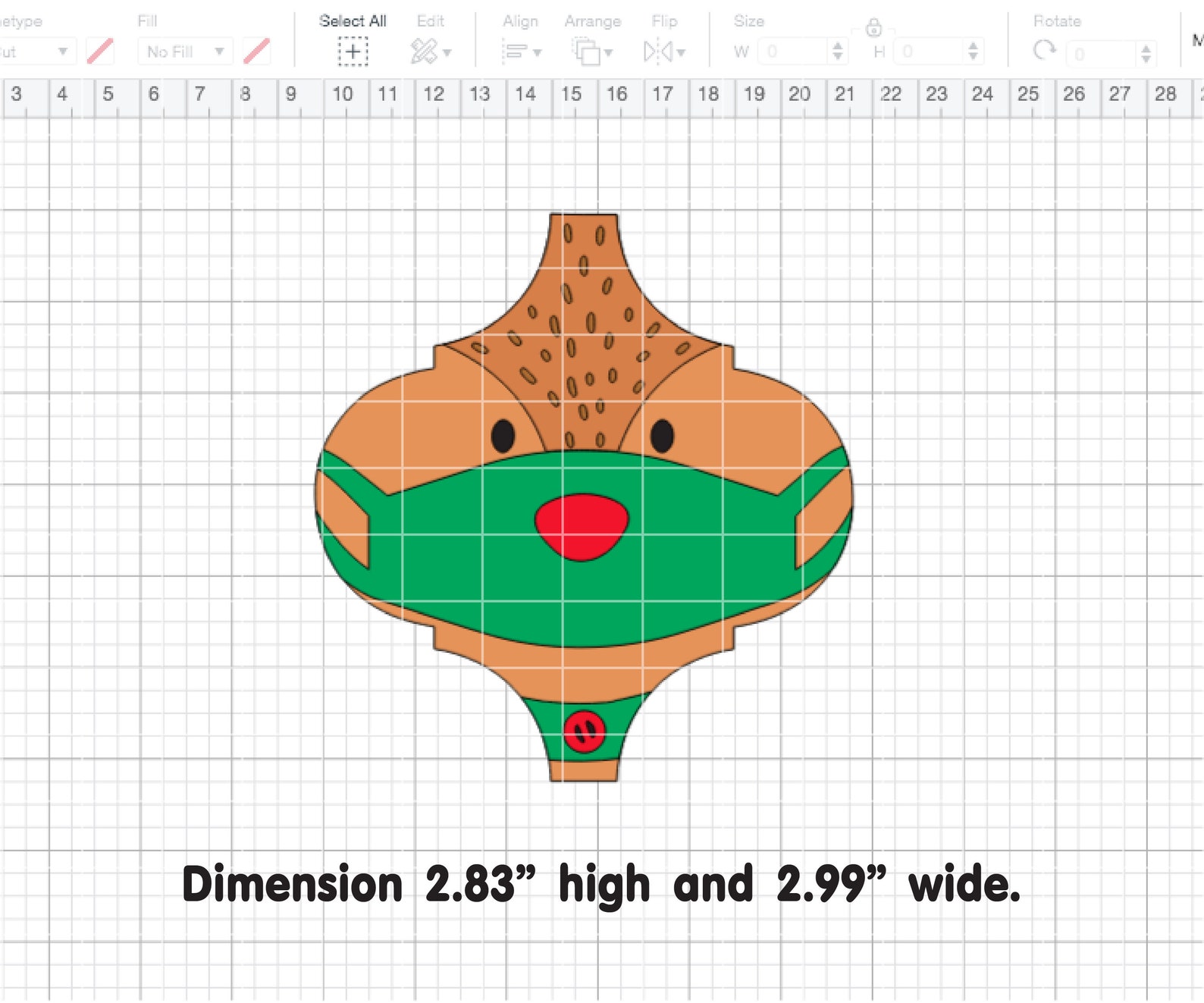 Noël renne SVG Tuile Ornement SVG Cerf avec masque ...
