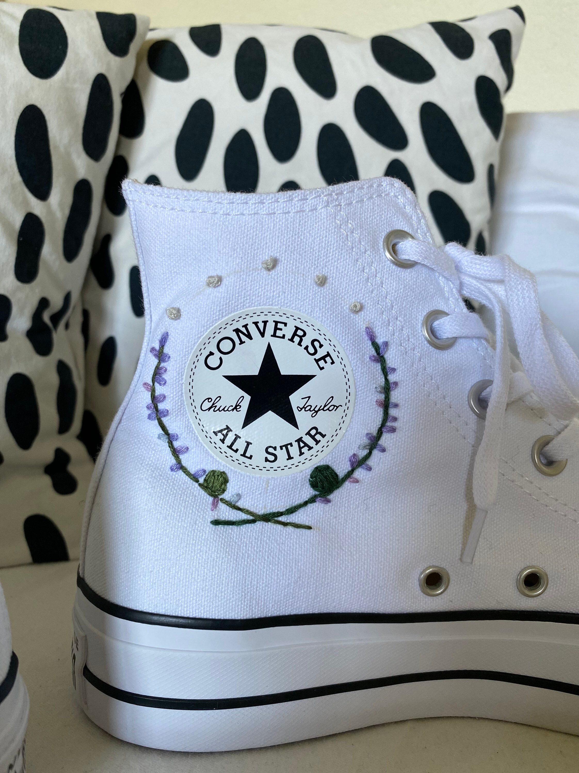 Bestickte Converse Chucks Platform Bestickte Converse Etsy