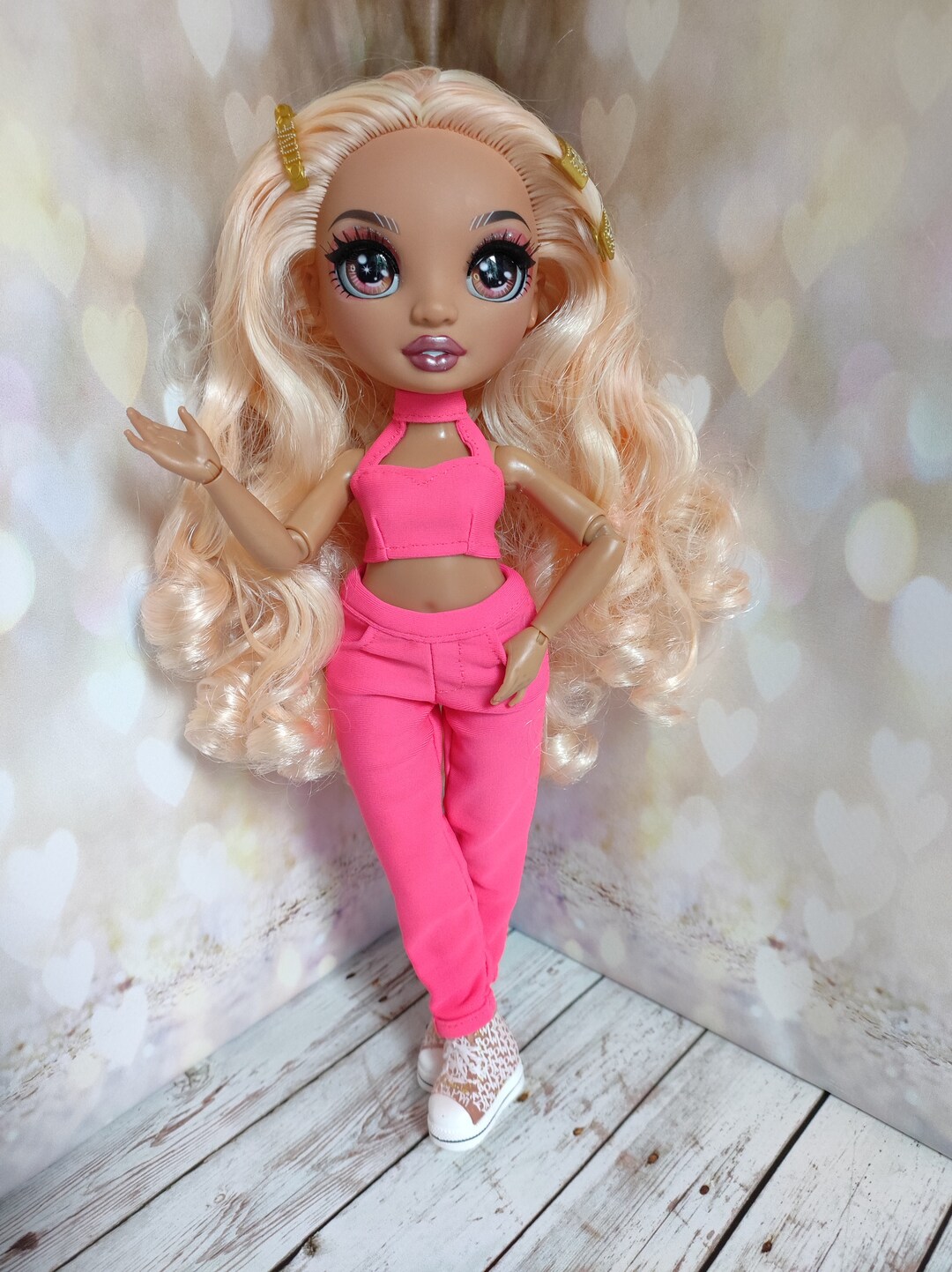 Pants and Top, Pantsuit, Pink Outfit for Rainbow High Etsy