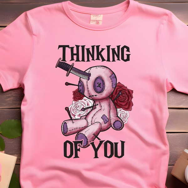 Thinking Of You, Voodoo Doll, Anti-Valentine's Day, Funny Shirt, Decal, Home Decor, T-Shirt, Tumbler, Digital Download