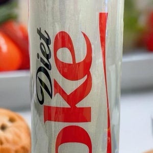 Diet Coke Tumbler: Silver Glitter Stainless Steel Cup image 3