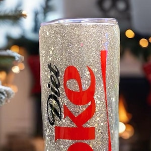 Diet Soda Tumbler, Glitter Tumbler, Share A Diet Coke Tumbler, Custom Tumbler