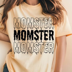 Mamá, Halloween, Letras de Goteo, Camiseta Divertida para Mamá, Temporada de Terror, Calcomanía, Decoración del Hogar, Camiseta, Descarga Digital