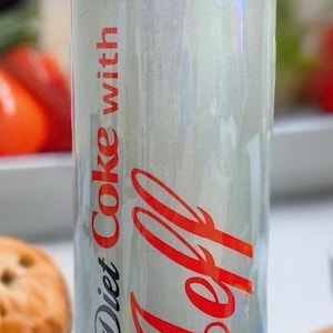 Diet Coke Tumbler: Silver Glitter Stainless Steel Cup image 4