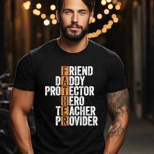 Padre, Letras que Forman Palabras, Amigo, Papi, Protector, Héroe, Maestro, Proveedor, Día del Padre, Festividad, Taza, Calcomanía, Camiseta, Descarga Digital