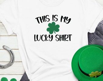 This Is My Lucky Shirt, St Patrick's Day, Shamrocks, Holiday, Mug, Decal, T-shirt, Digital Download