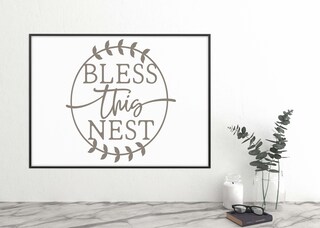 Adesivi Murali Riposizionabili “Bless This Home” – Decorazione Casa Scritta Motivazionale RoomMates