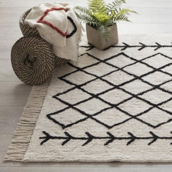 Tapis Tufté en Coton Delhi - Blanc