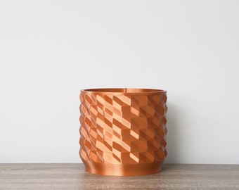 The Bibliotheque Planter in Copper