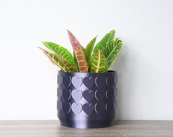 The Heart Planter in Midnight Blue