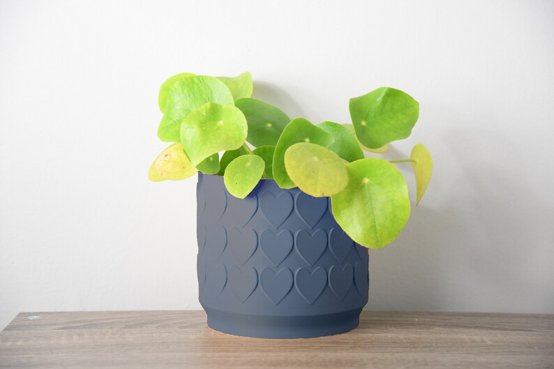 Heart Planter with Drainage, 3D Printed Plant Pot, Home Decor, Blue Planter, 6 Inch, 8 Inch, Succulent Pot, Flower Pot, Unique Planter, Plant Lover Gift, Gifts for Her, Event Decor, Farmhouse Planter, Minimalist Plant Pot, Miss Planty Pants