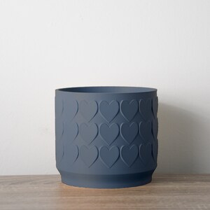 Heart Planter with Drainage, 3D Printed Plant Pot, Home Decor, Blue Planter, 6 Inch, 8 Inch, Succulent Pot, Flower Pot, Unique Planter, Plant Lover Gift, Gifts for Her, Event Decor, Farmhouse Planter, Minimalist Plant Pot, Miss Planty Pants