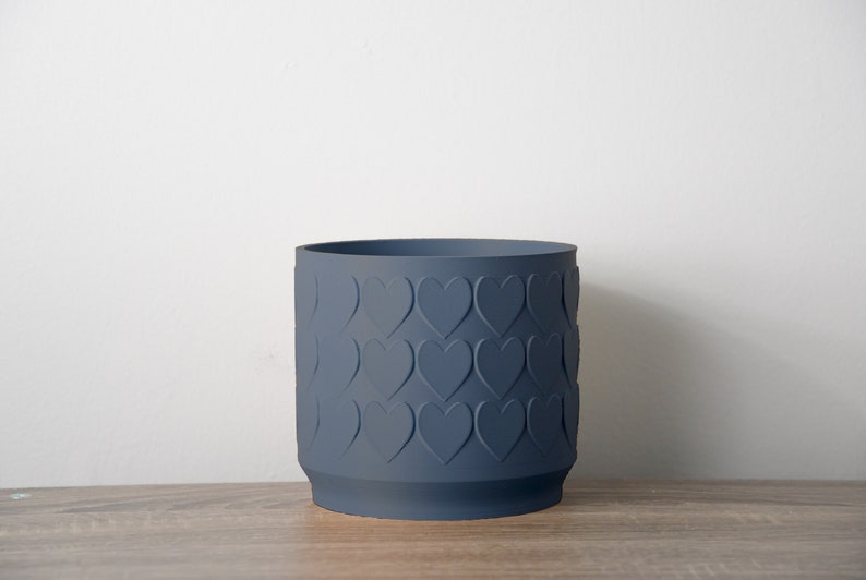 Heart Planter with Drainage, 3D Printed Plant Pot, Home Decor, Blue Planter, 6 Inch, 8 Inch, Succulent Pot, Flower Pot, Unique Planter, Plant Lover Gift, Gifts for Her, Event Decor, Farmhouse Planter, Minimalist Plant Pot, Miss Planty Pants