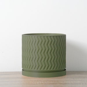 The Panama Planter in Matte Dark Green