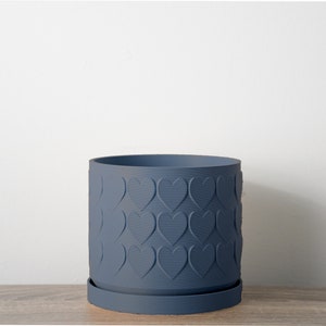 Heart Planter with Drainage, 3D Printed Plant Pot, Home Decor, Blue Planter, 6 Inch, 8 Inch, Succulent Pot, Flower Pot, Unique Planter, Plant Lover Gift, Gifts for Her, Event Decor, Farmhouse Planter, Minimalist Plant Pot, Miss Planty Pants